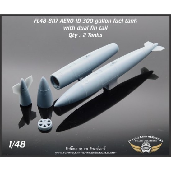 1/48 AERO-1D 300gal Fuel Tank with Dual Fin Tail for A-4