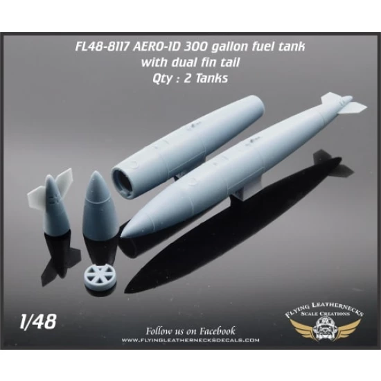 1/48 AERO-1D 300gal Fuel Tank with Dual Fin Tail for A-4