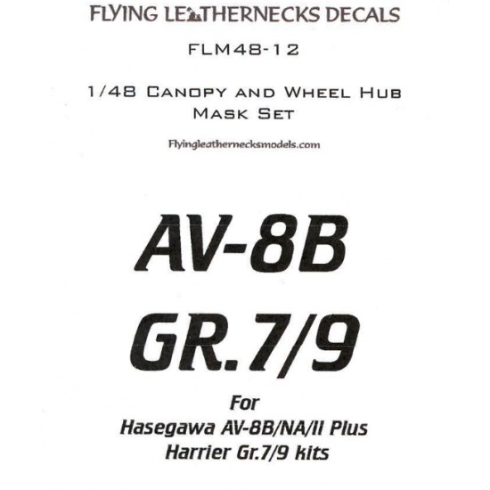 1/48 AV-8B/GR.7/9 Canopy Wheel Mask for Hasegawa kits