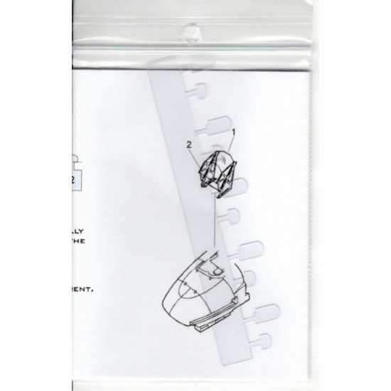 1/32 AV-8B Harrier HUD Glass (Clear Styrene) for Trumpeter kits