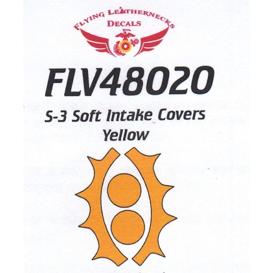 1/48 S-3 Intake Covers - Yellow