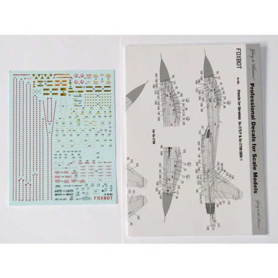 1/48 Ukrainian Su-27 and Su-27UB Stencils Decals for Academy/Eduard/GWH