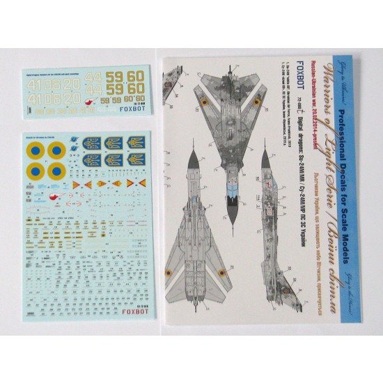 1/72 Ukrainian AF Sukhoi Su-24M/MR Digital and Stencils 72-078 Decals