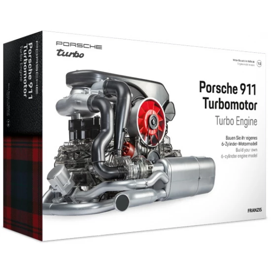 1/4 Porsche 911 Turbomotor 6-cylinder Working Turbo Engine Model