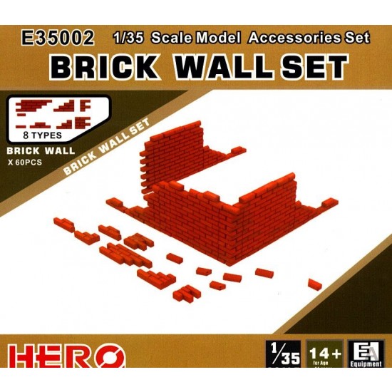 1/35 Brick Wall Set (60pcs, 8 types)