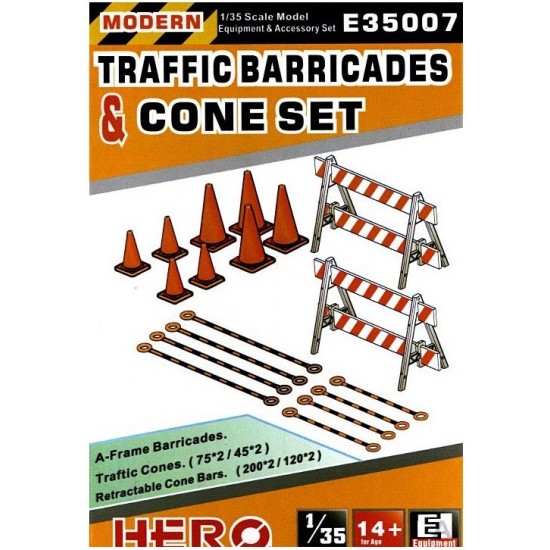 1/35 Traffic Barricades & Cone Set