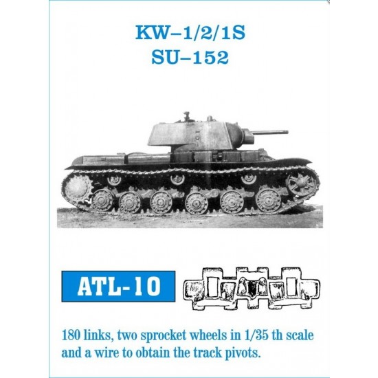 Metal Tracks for 1/35 Soviet KV-1/2 /1S / SU-152 (180 links)