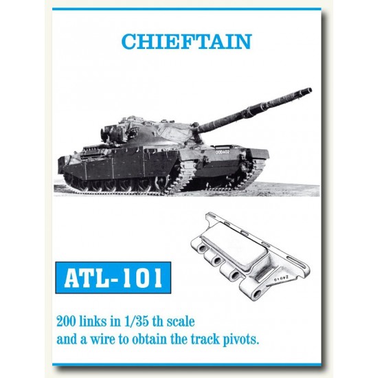 Metal Tracks for 1/35 Chieftain Main Battle Tank (200 links)