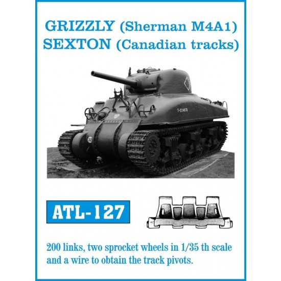 1/35 Grizzly (Sherman M4A1), Sexton (Canadian tracks) 200 links