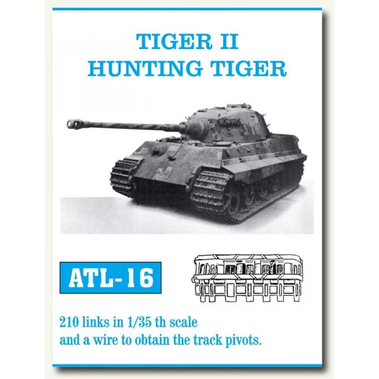 Metal Tracks for 1/35 German Tiger II/Hunting Tiger (210 links)
