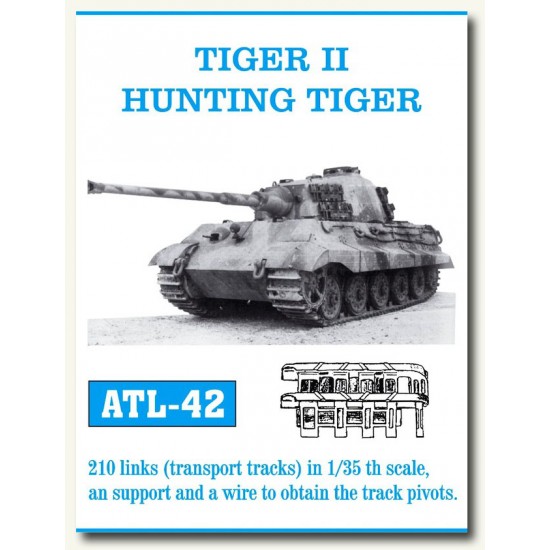 Metal Tracks for 1/35 German Tiger II Hunting Tiger (Transport Tracks) 210 links