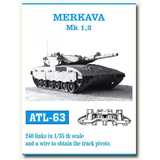 Metal Tracks for 1/35 Israeli Merkava Mk 1,2 (240 links)
