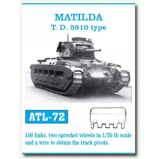 Metal Tracks for 1/35 British Infantry Tank Matilda T.D.5910 Type (150 links)