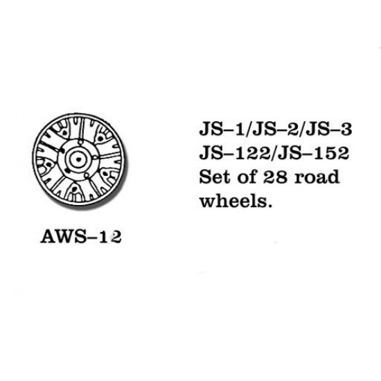 1/35 Soviet JS-1 / JS-2 / JS-3 Road Wheels Set (28 Wheels)