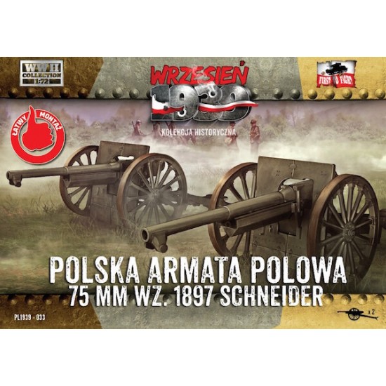 1/72 Polish Field Cannon 75mm Schneider (2 kits)
