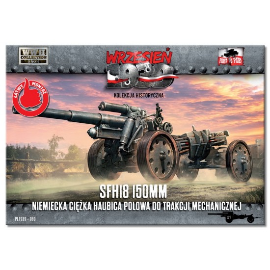 1/72 German 150mm sFH18 Heavy Howitzer for Mechanical Traction