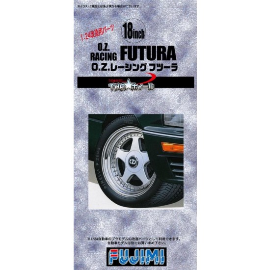 1/24 18inch OZ Racing Futura Wheels & Tyres Set (4 Wheels with Tyres)