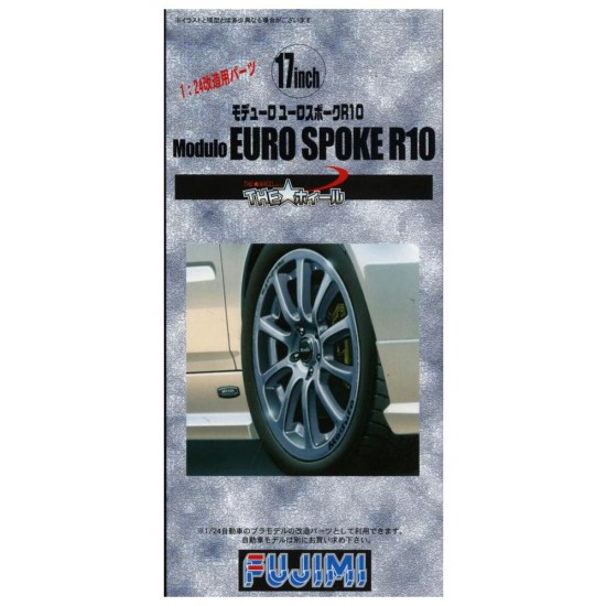 1/24 17inch Modulo Euro Spoke R10 Wheels & Tyres Set