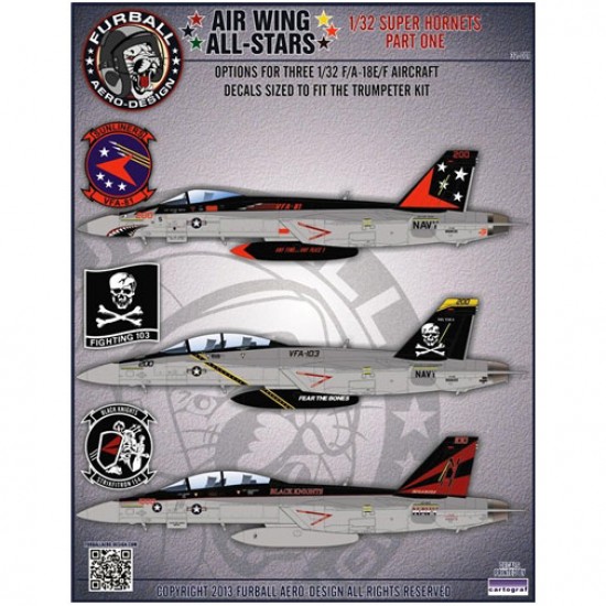 Decals for 1/32 Air Wing All Stars: Super Hornets Part 1 F/A-18E/F
