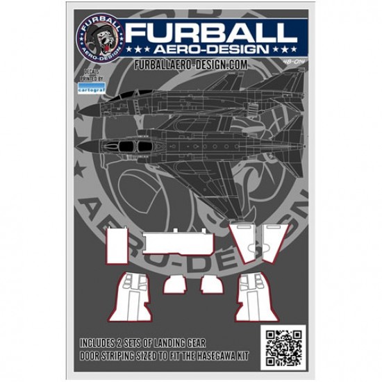 1/48 F-4 Landing Gear Door Striping Set for Hasegawa Kit (water slide decal)
