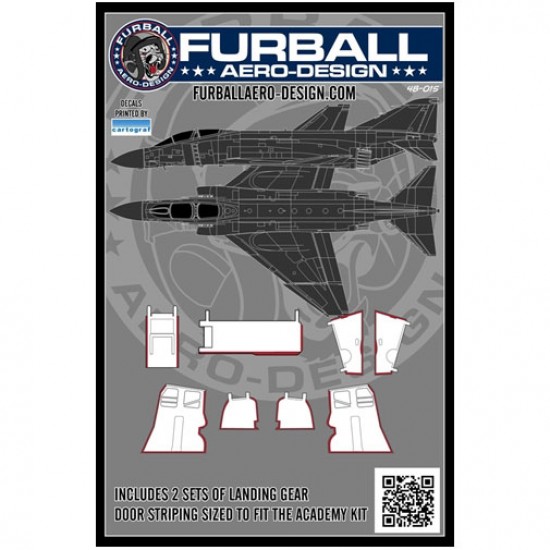 1/48 F-4 Landing Gear Door Striping Set for Academy Kit (water slide decal)