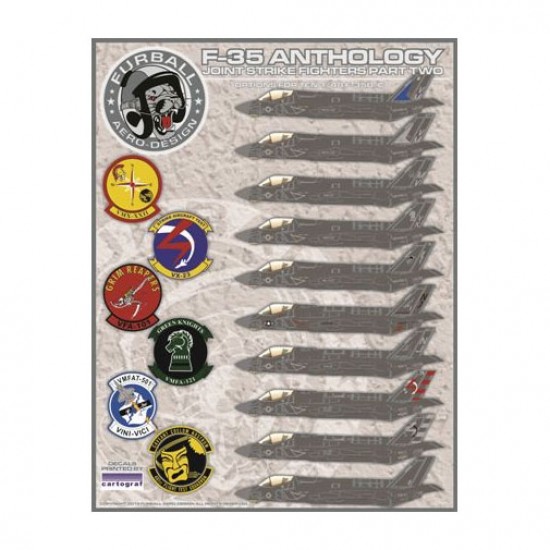1/48 Lockheed Martin F-35B/C Lightning II Anthology Decals Part 2 for Kittyhawk kit