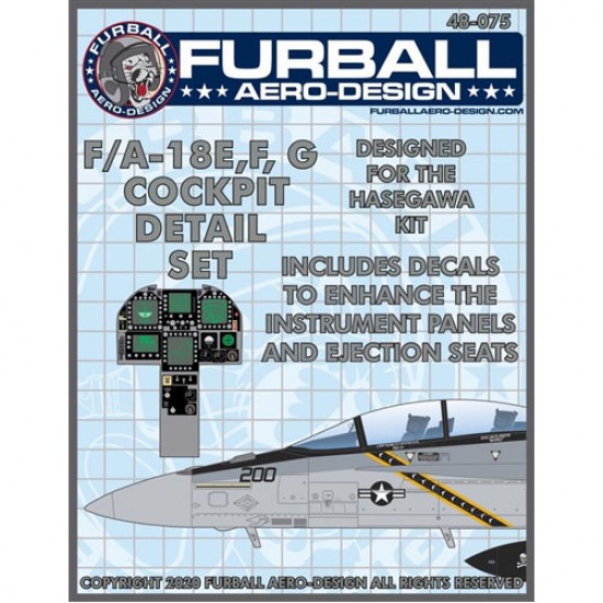 1/48 F/A-18E/F/G Cockpit Detail Set for Hasegawa kits