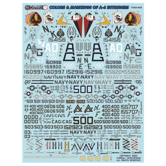 Decals for 1/48 Colours and Markings of A-6 Intruders PT1