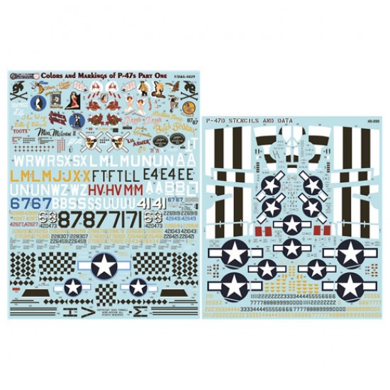 Decals for 1/48 Colours and Markings of P-47s Part 1
