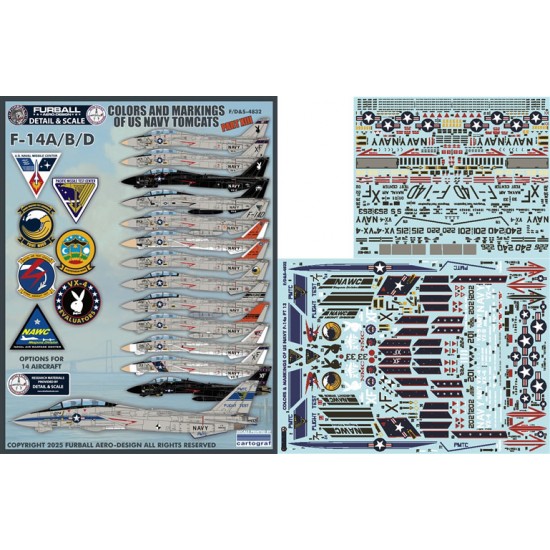 1/48 USN F-14 Tomcats Colours and Markings Decal Part XIII