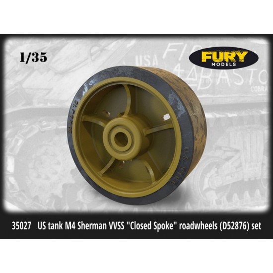 1/35 US Tank M4 Sherman VVSS "Closed Spoke" Roadwheels (D52876) set