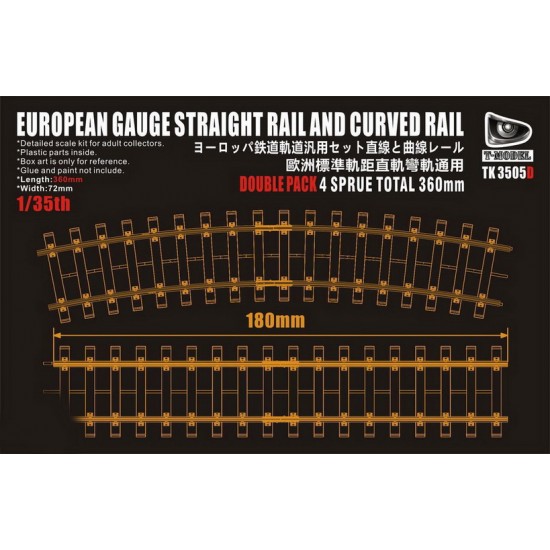 1/35 European Gauge Straight & Curved Rails (total: 360mm)