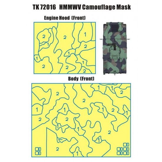 1/72 HMMWV NATO Camouflage Paint Mask
