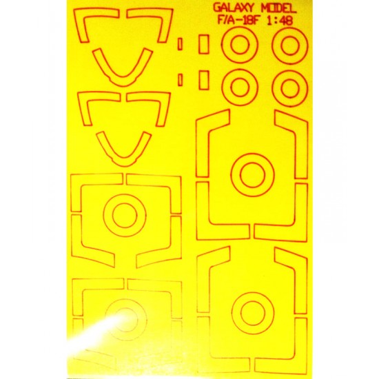 1/48 Boeing F/A-18F Super Hornet Canopy and Wheel Masks for Hasegawa kits