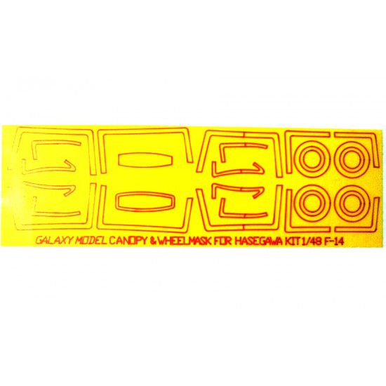 1/48 Grumman F-14 Tomcat Canopy and Wheels Masks for Hasegawa kits