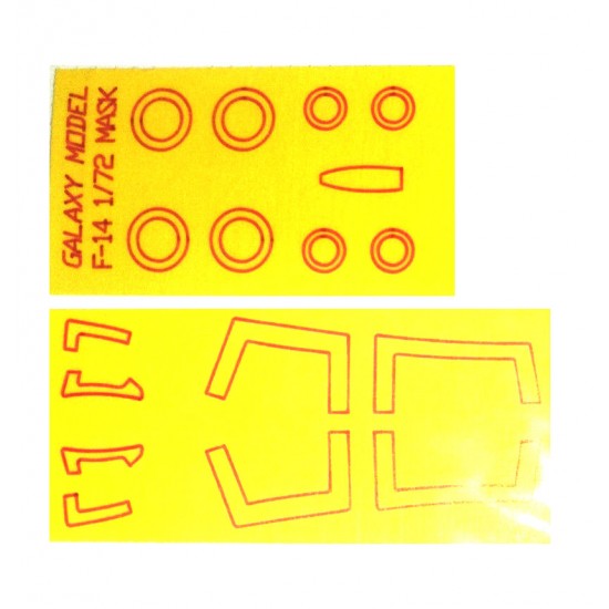 1/72 Grumman F-14 Tomcat Canopy & Wheel Flexible Mask for Hasegawa kits