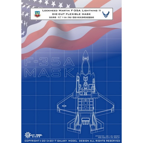 1/48 Lockheed Martin F-35A Lightning II Masking for Meng kit #LS007