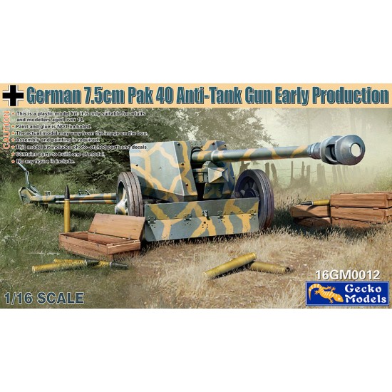 1/16 German 7.5cm Pak 40 Anti-tank Gun Early Production