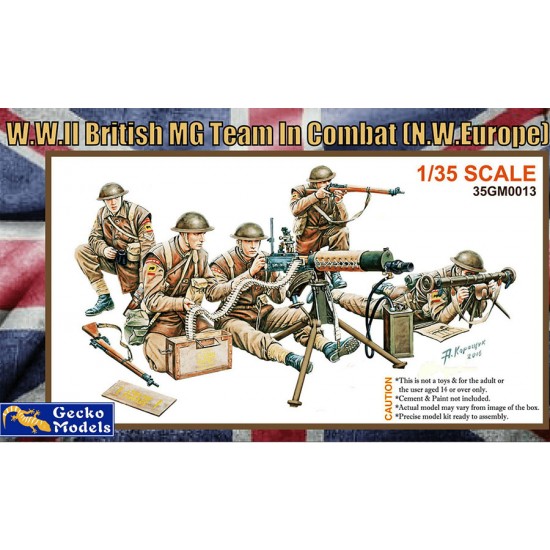 1/35 WWII British MG Team In Combat (N.W. Europe)