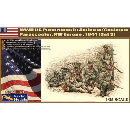 1/35 US Paratroops In Action w/M53. (Set 3)