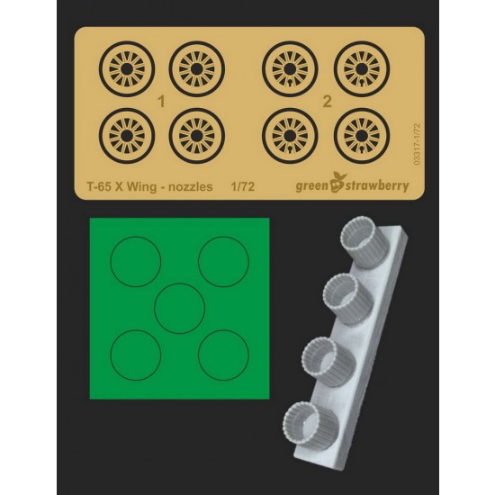 1/72 T-65 X-Wing Engines Nozzles for Bandai kit [Star Wars Trilogy / Rogue One]