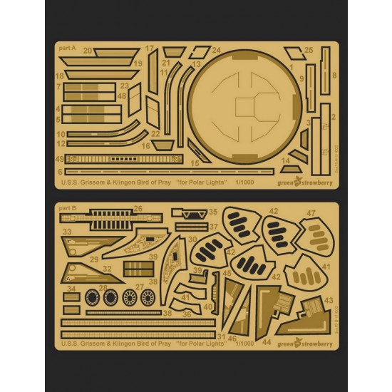1/1000 USS Grisson & Klingon Bird of Prey Detail set for Polar Lights kits