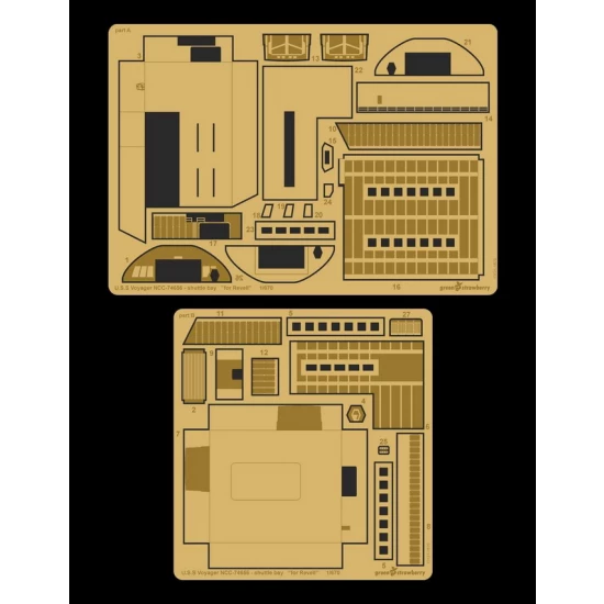 1/670 USS Voyager NCC-74656 Shuttle Bay for Revell kits