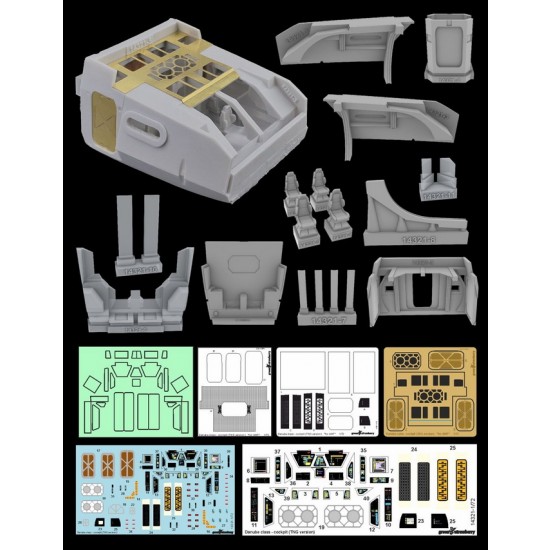 1/72 Runabout Danube class Starship Cockpit (TNG Ver) Detail Set for AMT kits [Star Trek]