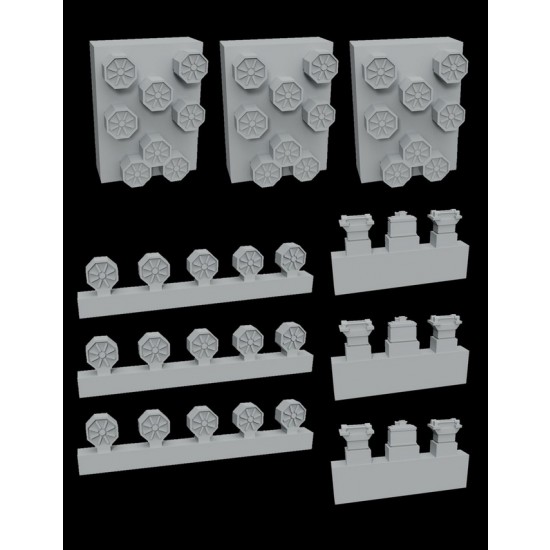 1/350 NCC-1701-A Hangar Eqipment Detail set for Polar Lights kit