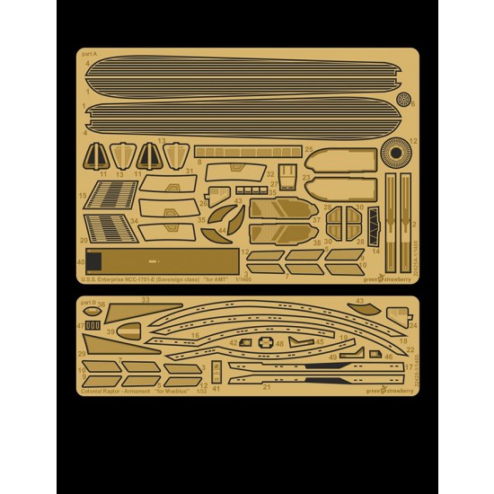 1/1400 USS Enterprise NCC-1701-E Photo-etch Detail set for AMT kit