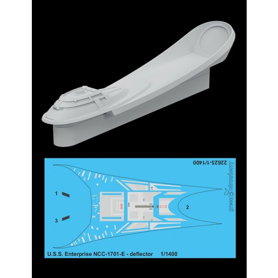1/1400 USS Enterprise NCC-1701-E Deflector Correction set for AMT kit