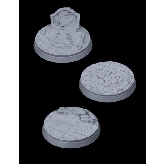 Wargaming - Resin Zombie Graveyard Bases 40mm (3pcs)