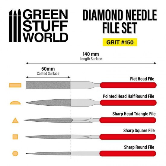 Diamond Needle Files Set - Grit #150