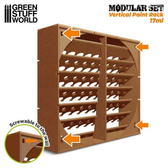 Modular Paint Racks Modular Paint Rack VERTICAL (Capacity: 60x 17ml bottles) Green Stuff ...